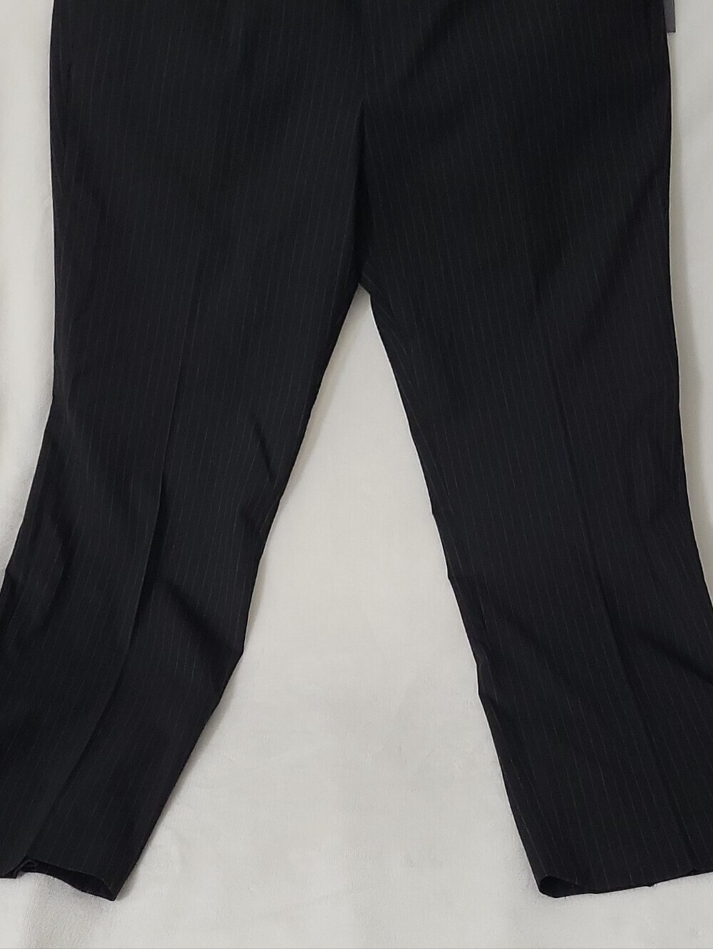 Michael Kors Men's Black Pinstripe Dress Pants 34W x 30L Flat Front - Picture 13 of 16